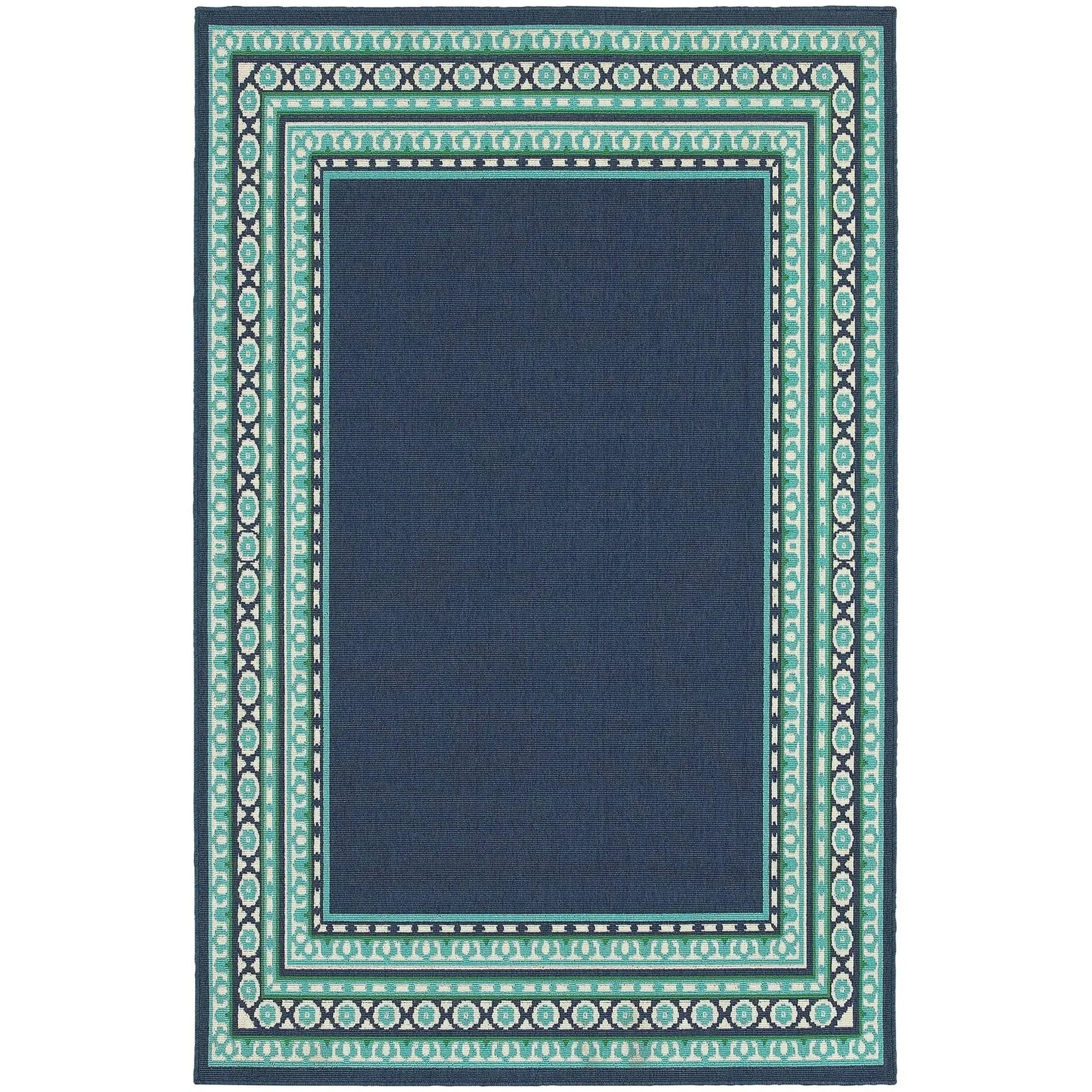 Meridian 9650b Navy/ Green Rug