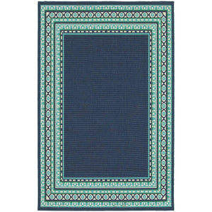 Meridian 9650b Navy/ Green Rug