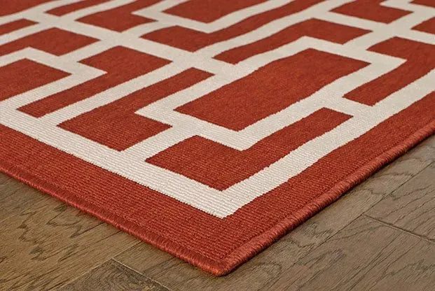 Meridian 9754R Red/ Ivory Rug