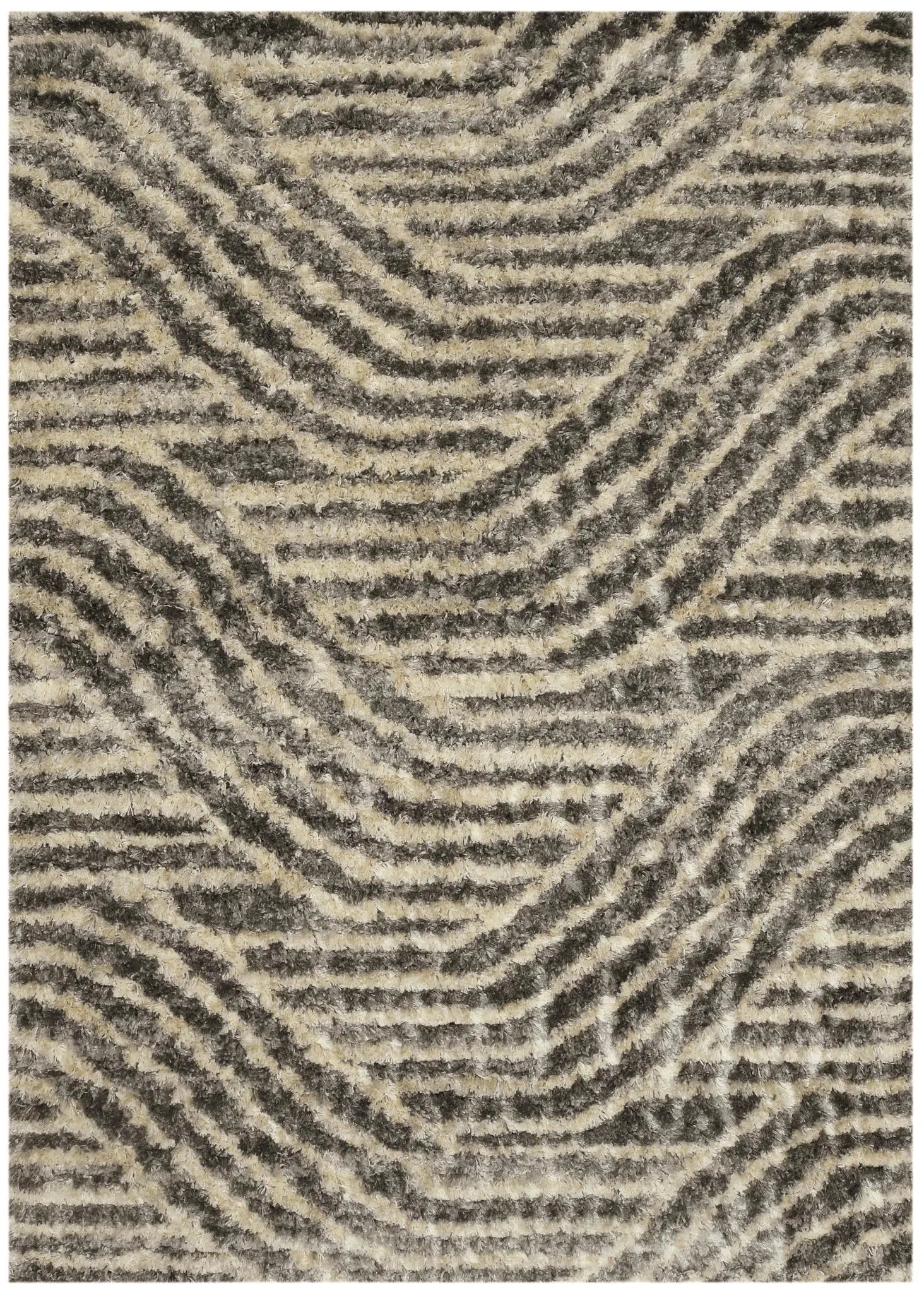 Merino 6715 Charcoal Waves Rug