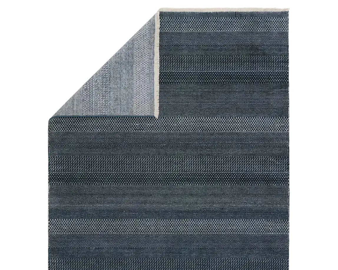 Merritt MER03 Deep Blue/Ivory Rug