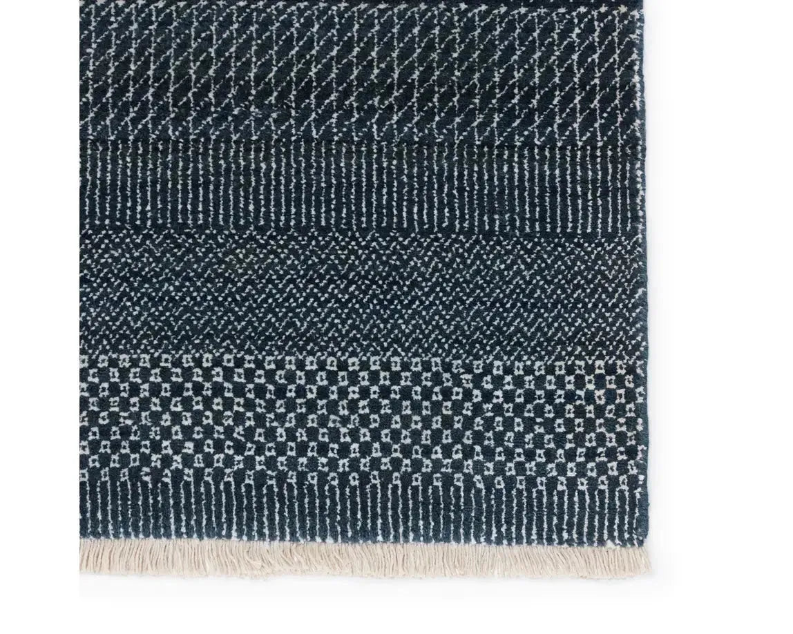 Merritt MER03 Deep Blue/Ivory Rug