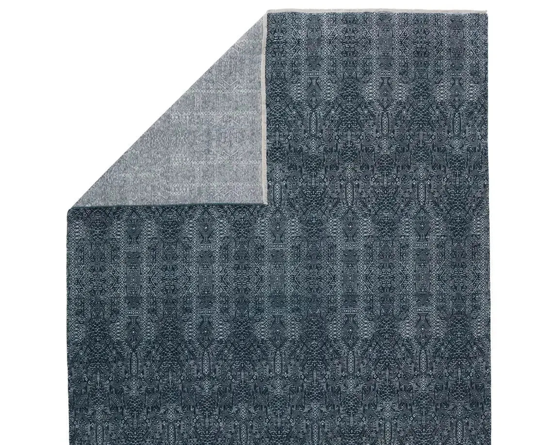 Merritt MER06 Deep Blue/Ivory Rug