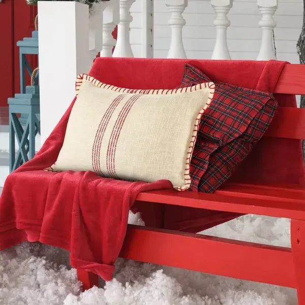 Merry 07937REI Red/Ivory Pillow