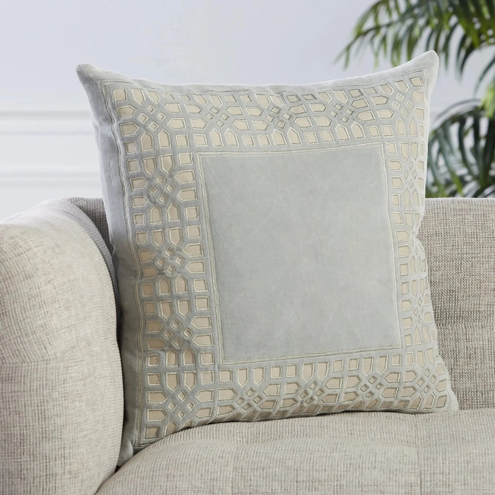Mezza Mez02 Azilane Light Blue/Cream Pillow