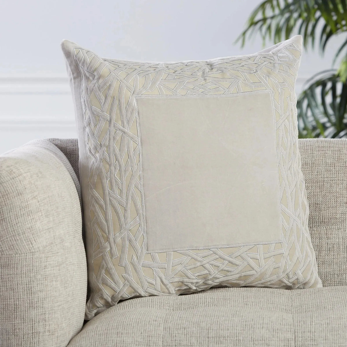 Mezza Mez04 Birch Gray/Cream Pillow