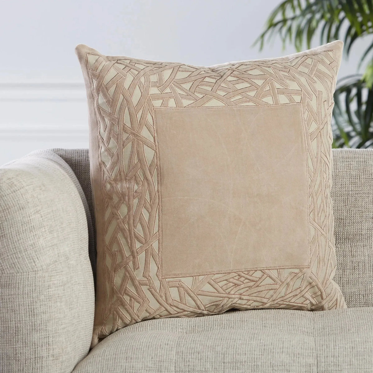 Mezza Mez05 Birch Tan/Taupe/Cream Pillow