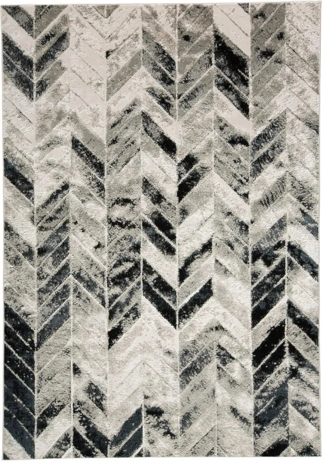 Micah 3048F Silver/Black Rug