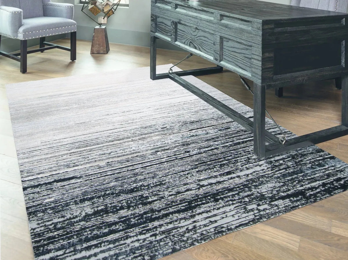 Micah 3337F Black/Silver Rug