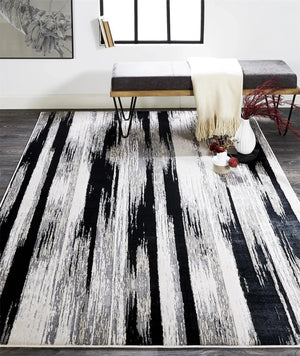Micah 3338F Black/Silver Rug