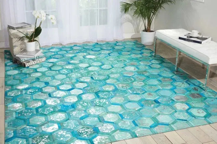 Michael Amini MA01 City Chic MA100 Turquoise Rug