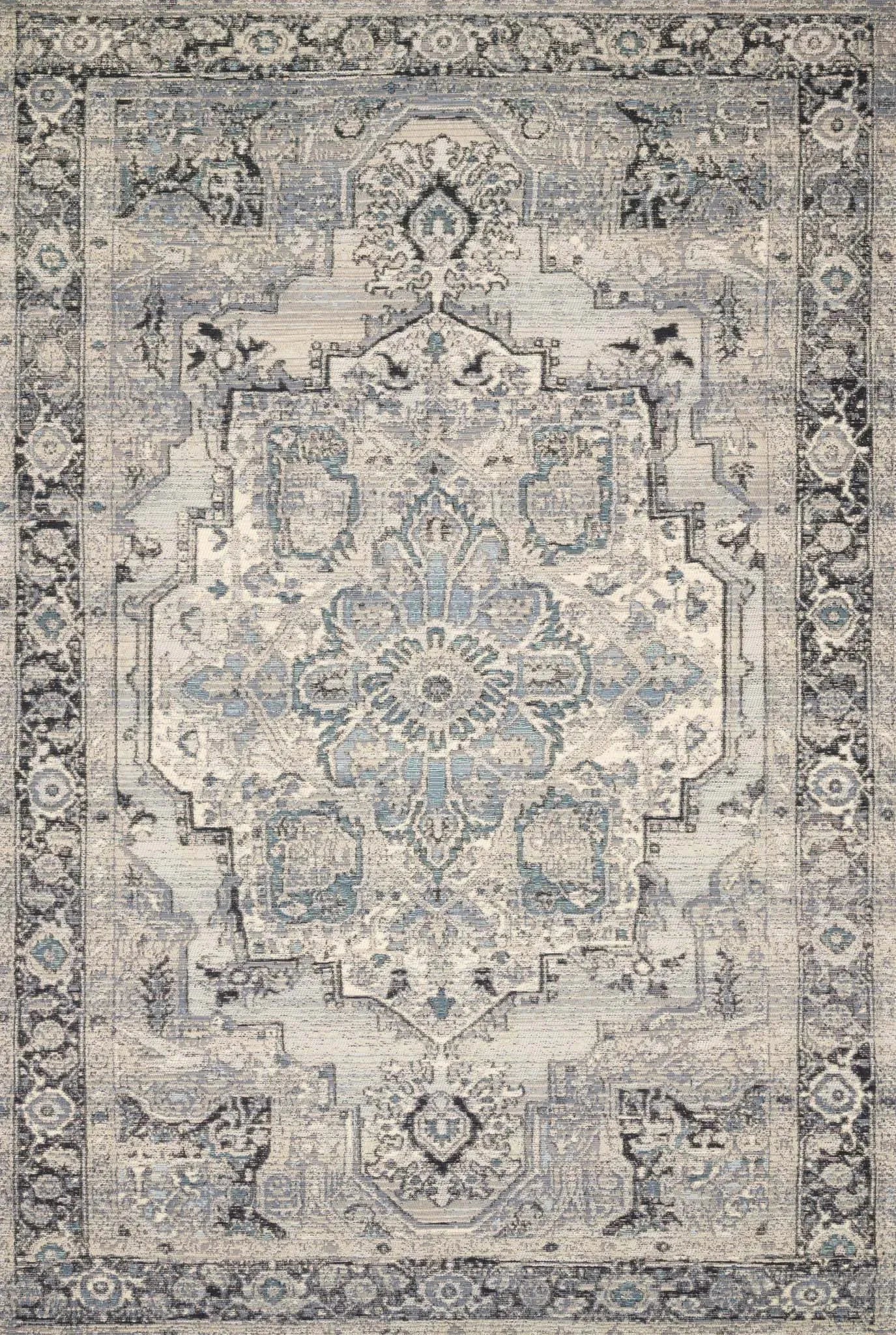 Mika MIK-01 Grey/Blue Rug