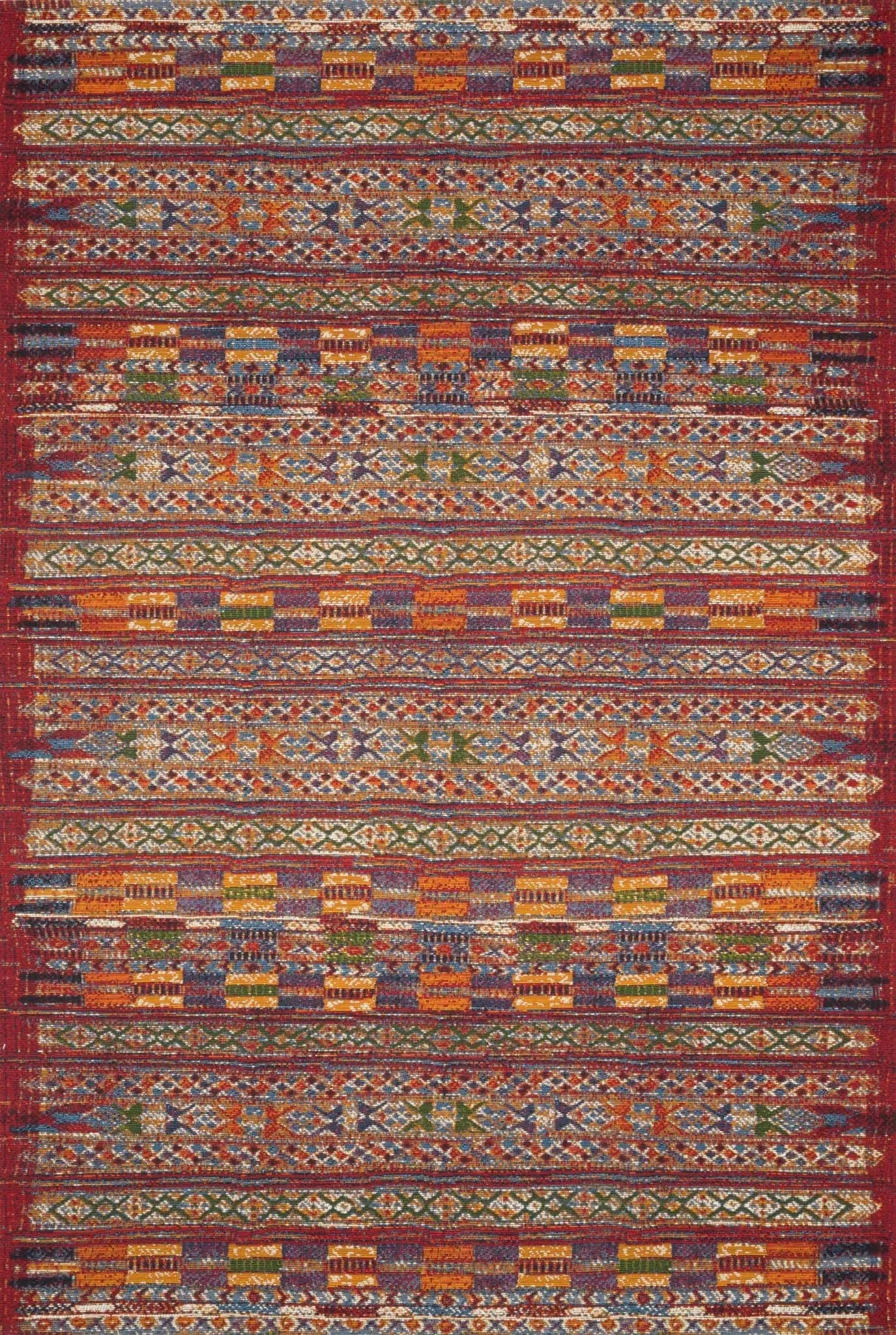 Mika MIK-09 Red/Multi Rug