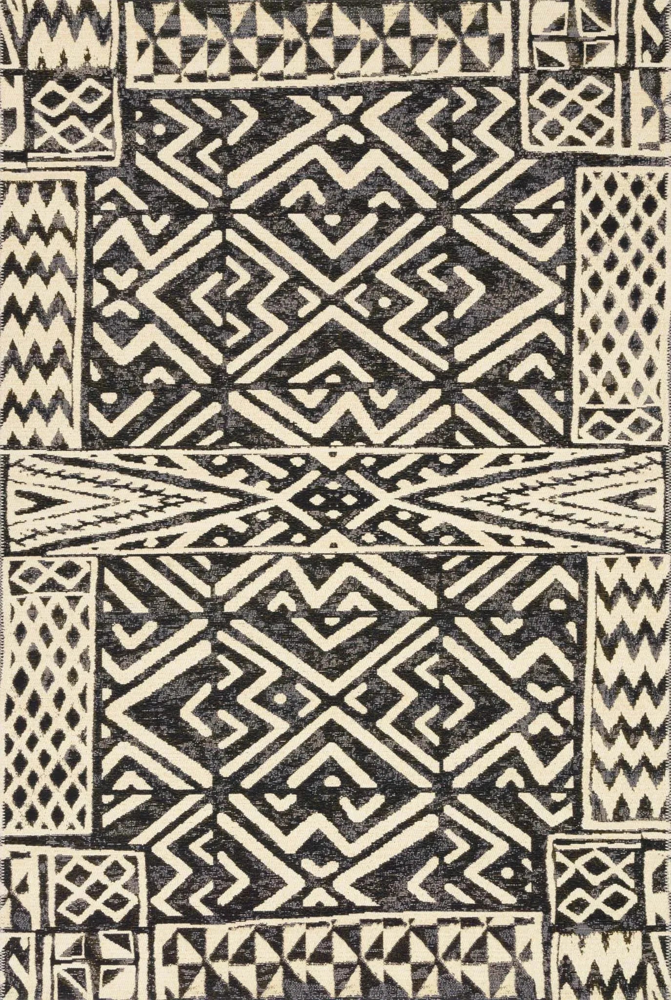 Mika MIK-13 Ivory/Black Rug