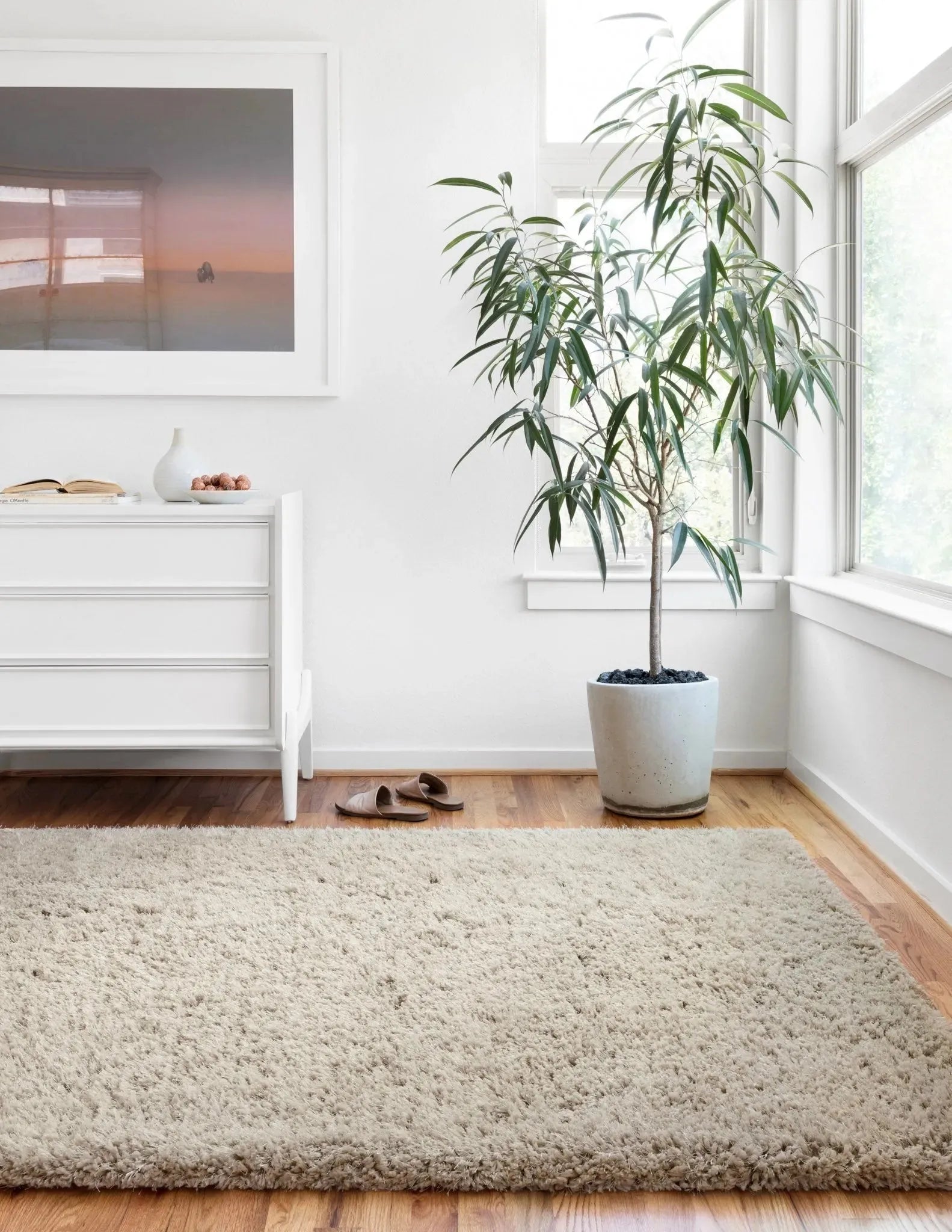 Mila Shag MIL-01 Grey Rug