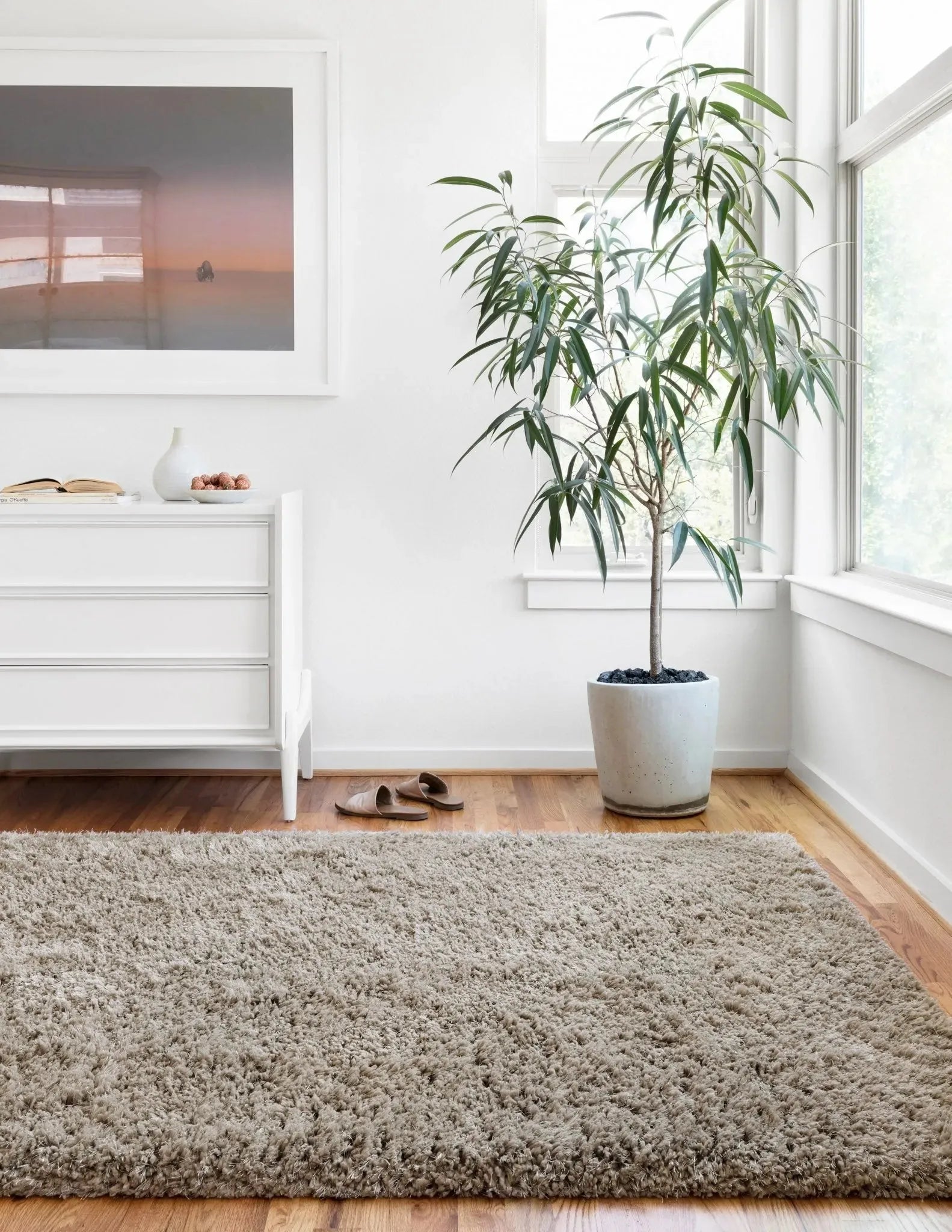 Mila Shag MIL-01 Taupe Rug