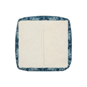 Milano 34103BLO Blue/Ivory Pouf