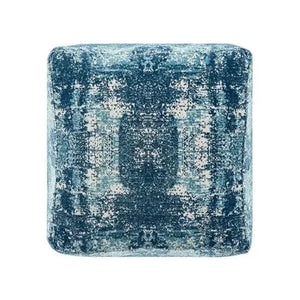 Milano 34103BLO Blue/Ivory Pouf