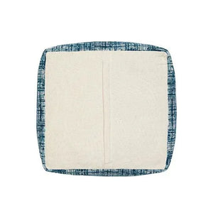 Milano 34104BLO Blue/Ivory Pouf