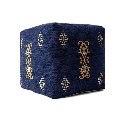 Milano 34107BLU Blue Pouf