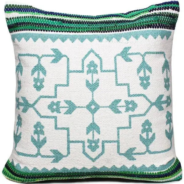 Mindy 07746GRI Green/Ivory Pillow