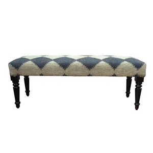 Modern Black and White Diamond LR99036 Indoor Bench