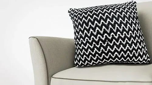 Modern Motif 07742BLI Black/Ivory Pillow