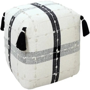 Monarch 34040BLK Black Pouf