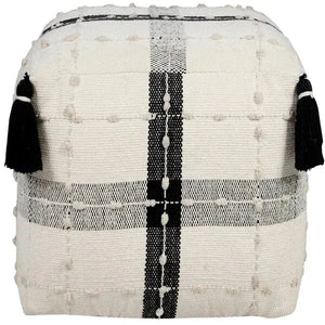 Monarch 34040BLK Black Pouf