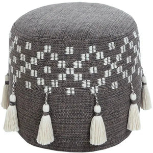 Monarch 34041GRY Grey Pouf