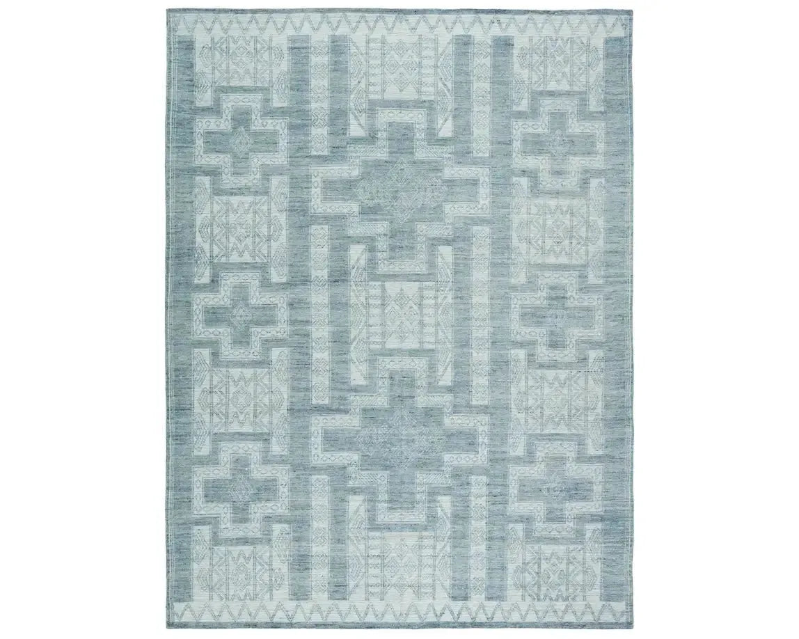 Monarch MNR02 Sky Blue/Ivory Rug