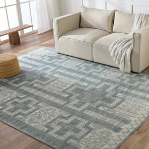 Monarch MNR02 Sky Blue/Ivory Rug