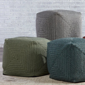 Montauk Mot05 Bridgehampton Green Pouf