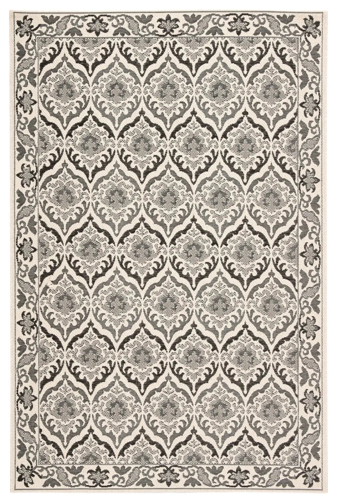 Monteclair MOC01 Laurel Dark Gray/Cream Rug