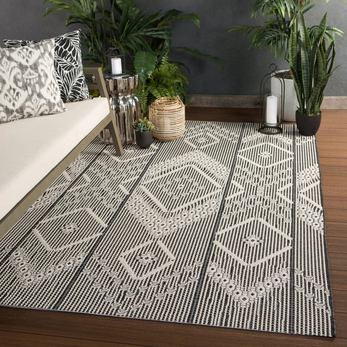 Monteclair MOC05 Shiloh Dark Gray/Cream Rug