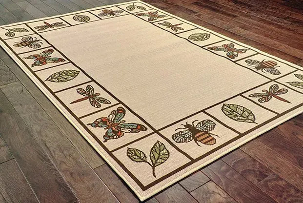 Montego 2266W Ivory/ Brown Rug