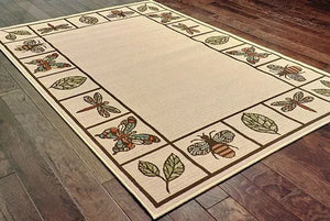 Montego 2266W Ivory/ Brown Rug