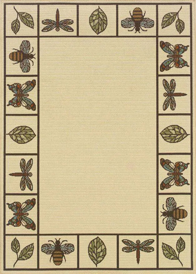 Montego 2266W Ivory/ Brown Rug