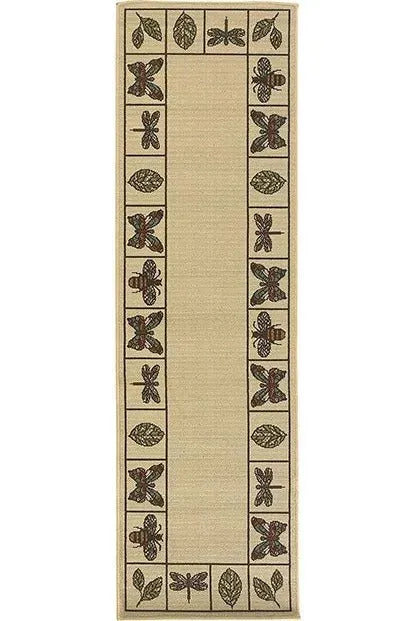 Montego 2266W Ivory/ Brown Rug