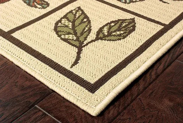 Montego 2266W Ivory/ Brown Rug