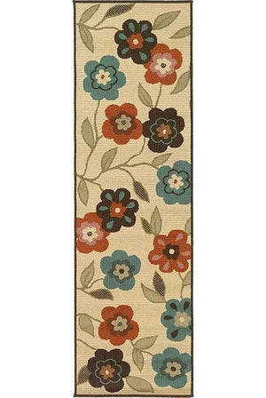 Montego 2267Y Ivory/ Brown Rug