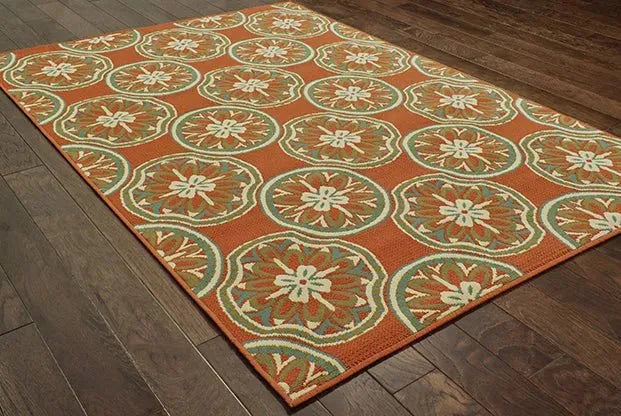 Montego 8323D Orange/ Ivory Rug