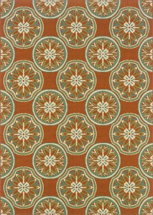 Montego 8323D Orange/ Ivory Rug