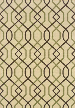 Montego 896J Ivory/ Brown Rug
