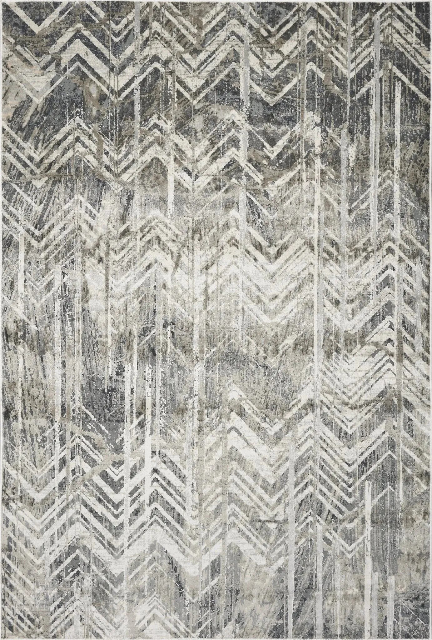 Montreal 4758 Chevron Grey Rug