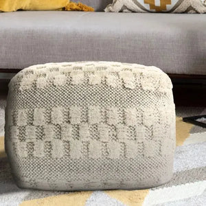 Morningside 99765BKN Black/Natural Pouf