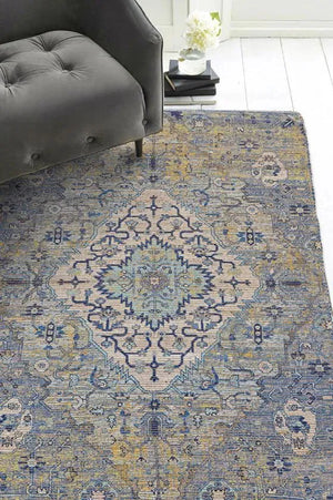 Morris 2232 Gramercy Blue/Yellow Rugs