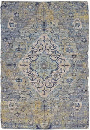 Morris 2232 Gramercy Blue/Yellow Rugs