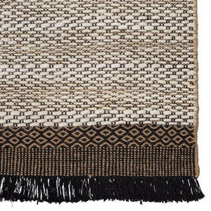 Mosaic Mos02 Saanvi White/Black Rug