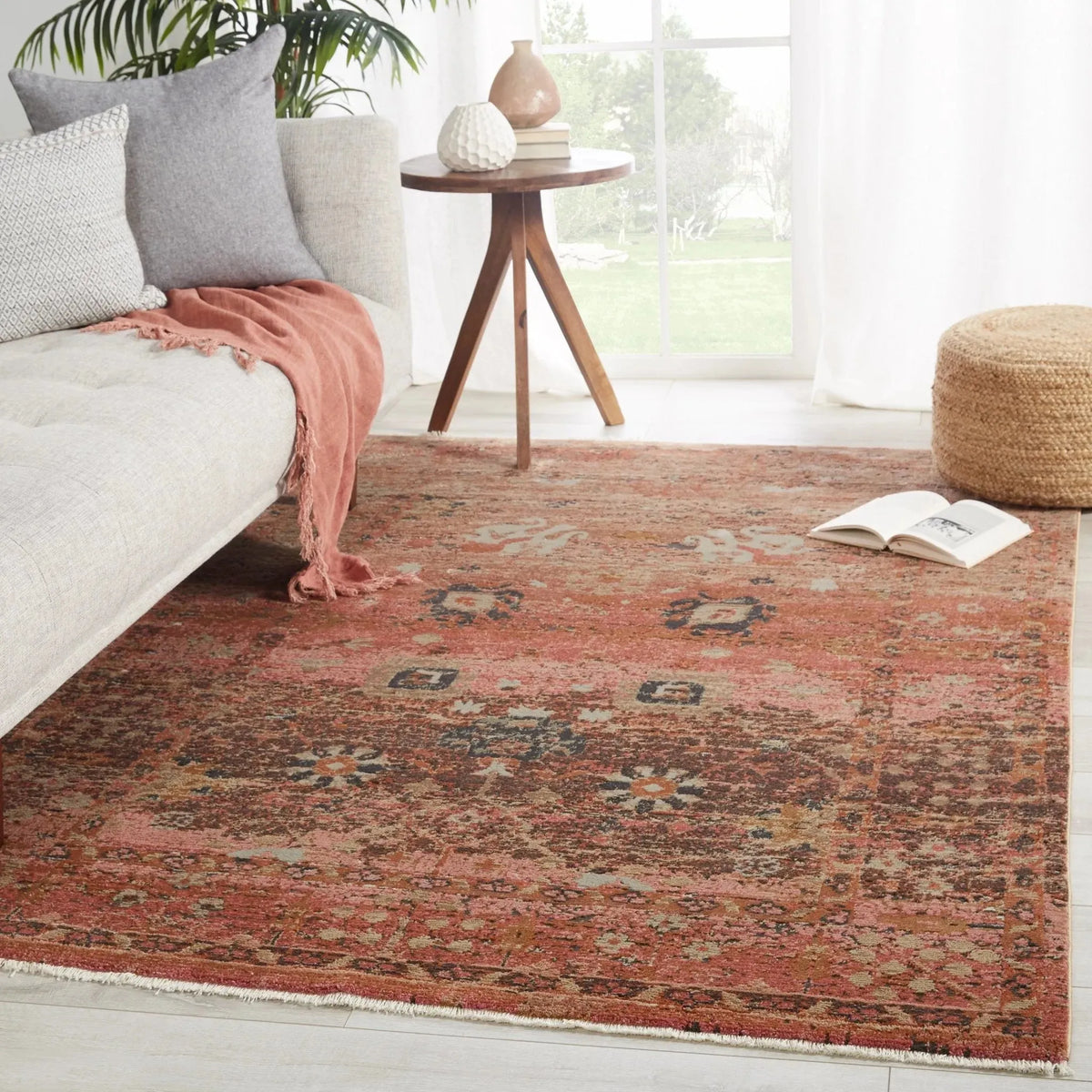 Myriad Myd03 Caruso Pink/Rust Rug